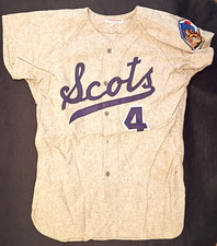 CIRCA 1960s MACALESTER COLLEGE SCOTS FLANNEL BUTTON DOWN BASEBALL JERSEY SIZE 38