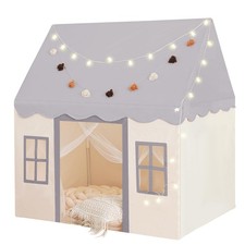 Little Dove Play Tent w/ Mat, Star Lights, Garland - Kids Indoor Play Tent - 52"