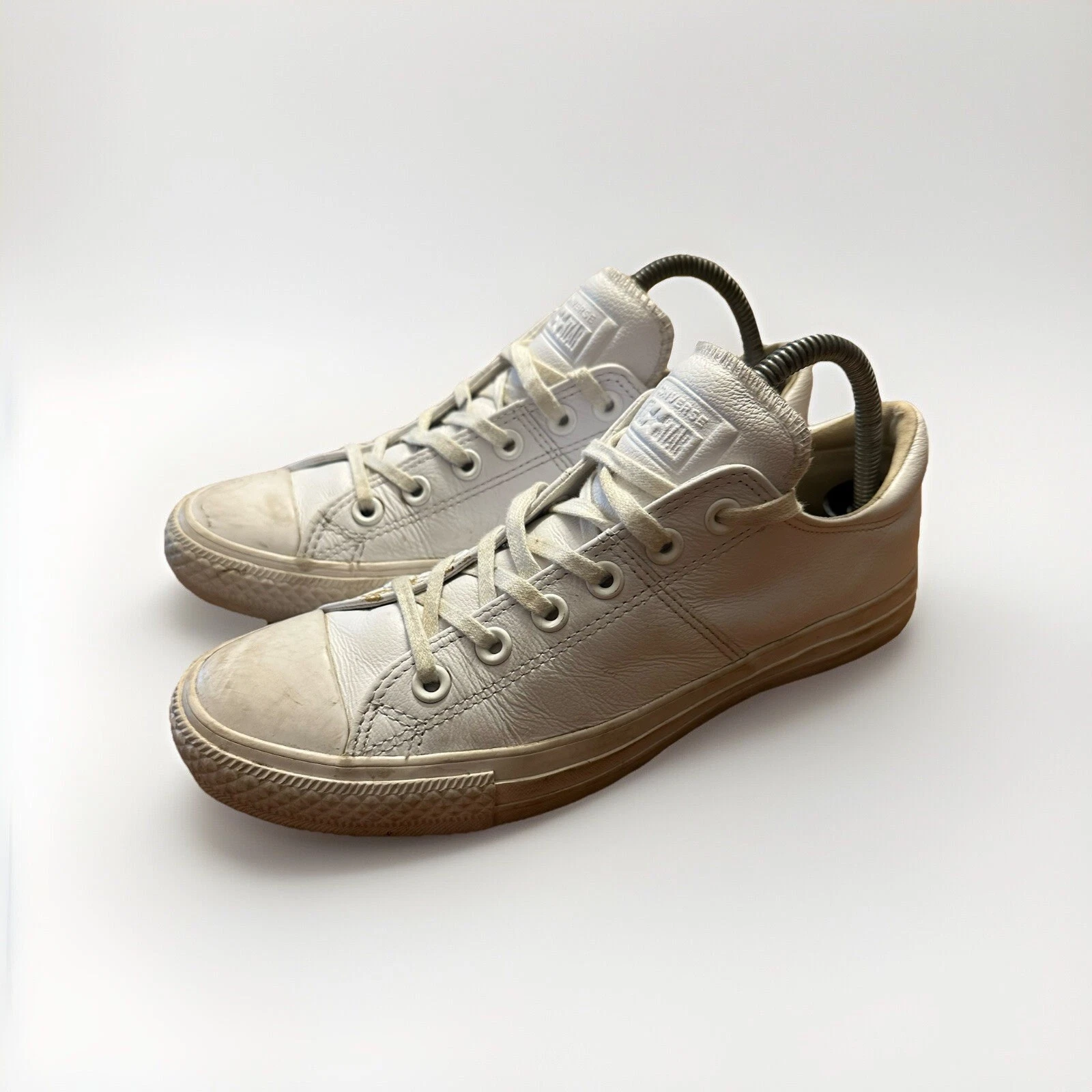 Scarpe da donna Converse All Star misura 8 5 sneakers in pelle bianca 551585C