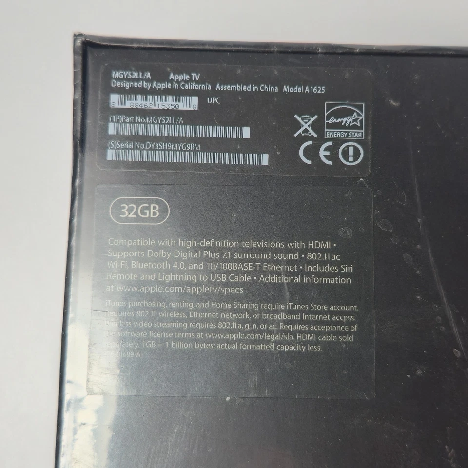 APPLE TV streaming box MGY52LL/A 32GB * BRAND NEW SEALED - Image 2 of 4