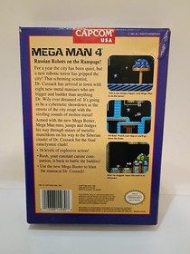 Mega Man 4 Nintendo NES Complete in Box Megaman 4 Tested CIB with Manual "RARE"