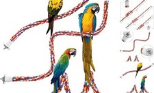 Bird Rope Perches,Parrot Toys Rope Bungee Bird Toy  1 Pack 33 inches