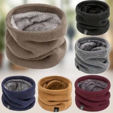 Warm Knitted Scarf Thickened Plush Windproof Winter Neck Gaiter Cold Weather