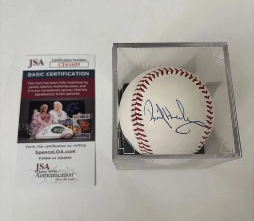 Rickey Henderson Autographed Official MLB Baseball Oakland A’s With JSA COA