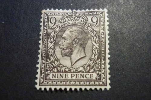 1913 George V Stamp 9d Agate Mounted Mint