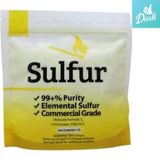 Finely Ground 1 lb Yellow Sulfur Powder for Soil pH Adjustment - Heavy Duty Bag