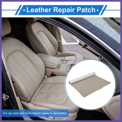 Large 40x16 Inch Self-Adhesive Leather Repair Patch – Dark Khaki Vinyl & Leather Fix Tape For Furniture & Car Seats - View #7