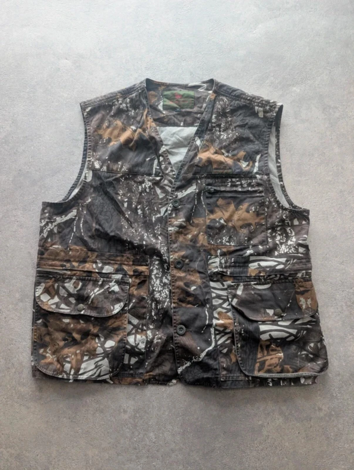 Vintage Utility Gilet Men's XL Camouflage Realtree Hunting Fishing Vest Multi