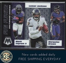 Lamar Jackson / Mark Ingram II 2020 Panini Mosaic Flea Flicker #FF2 Ravens