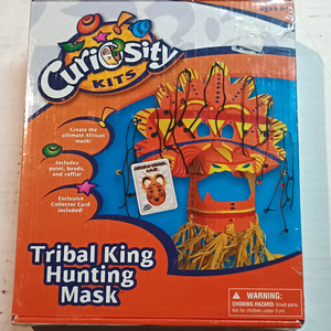 Curiosity Kits Tribal King Hunting Mask Kids Craft Kit MPN 62119