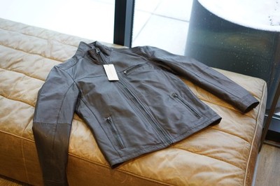 Lambskin Leather Cafe Racer Jacket-- Bugatti. New with tags.