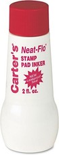 Avery 21447 Carters Neat-Flo Stamp Pad Inker, 2 Fl. Oz Bottle, Red Ink, 1/Each