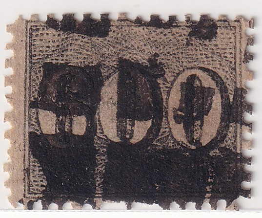 Brazil 1866 600 Reis Black Perforated Numeral Empire Classic Stamp