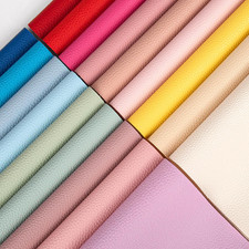 18 Pieces Faux Leather Sheets, 8 12 inches Pastel Soft Leather Fabric Colourful