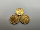 Lot of 3 1854 $1 Gold Dollar Liberty Head, Type 1 Gold Coin Nice Details -B100