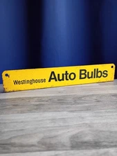 Vintage Westinghouse Auto Bulbs Hardware Store Counter Dealer Display Sign 