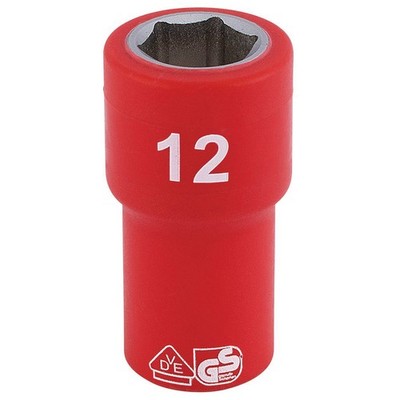 Draper Expert 31490 1/4'' Sq. Dr. Fully Insulated VDE Socket (12mm)