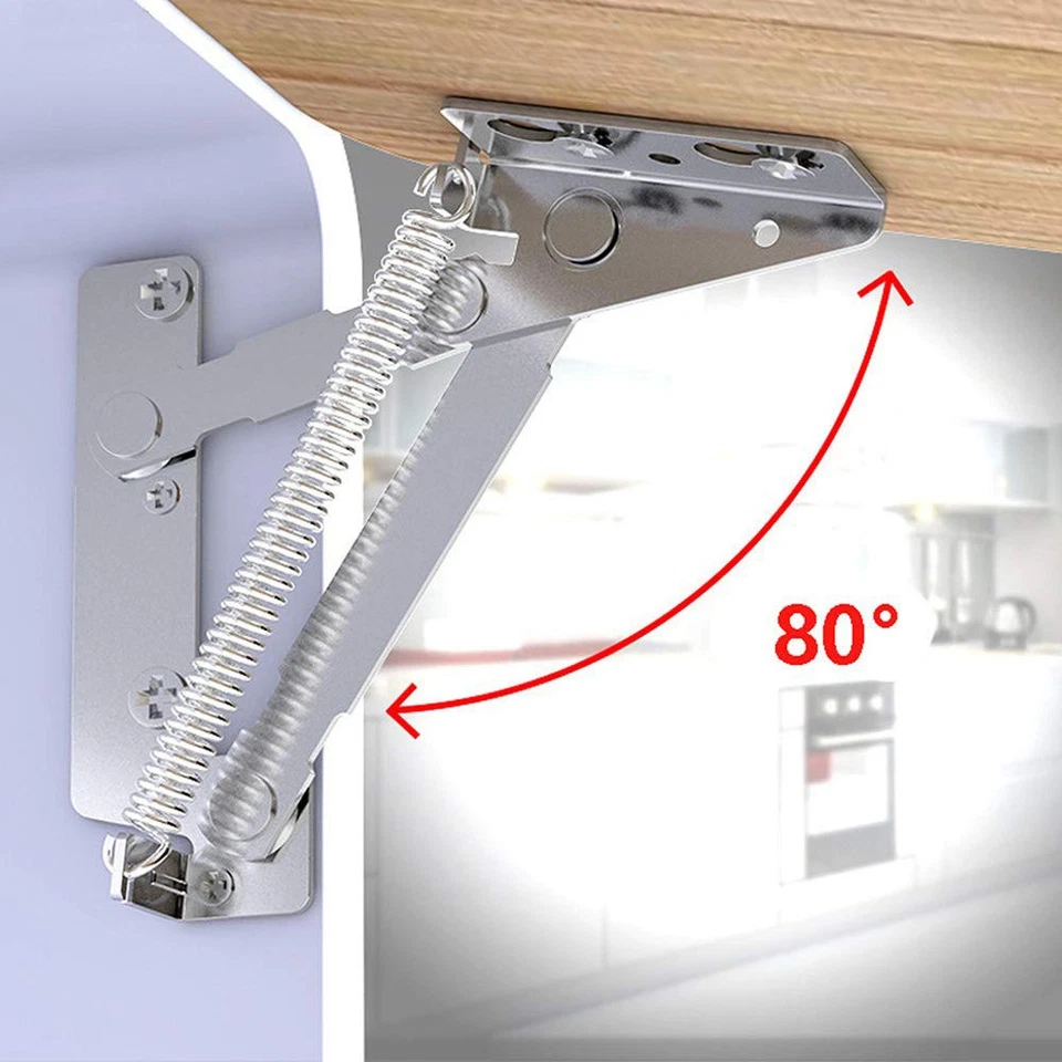 4X Klappenbeschlag Klappenhalter Hochschwenkbeschlag Möbelbeschlag Scharnier DE - Bild 3 von 4