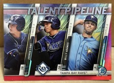 2017 BOWMAN CHROME RED REFRACTOR #’d /5 JOSH LOWE ADAMES FARIA TALENT PIPELINE