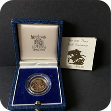 1985 Proof Half  Gold Sovereign