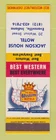 Matchbook Cover - Best Western Jackson House Motel Evansville IN