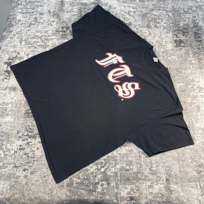 Full Throttle Saloon Biker Bar Graphic Tee Mens 2XL Gildan Black Red Sturgis