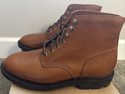 Nib Grant Stone Diesel Boots 10 E Saddle Tan With Lug Sole New