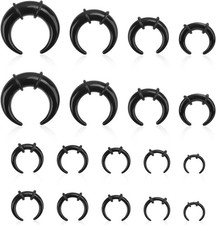 Septum Rings Horseshoe C-Shape Taper Cartilage Stretching Kit Piercing Retainer