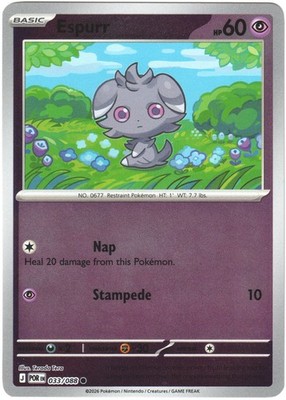 Espurr 033/088 Pokémon ME03: Perfect Order Reverse Holo NM | eBay
