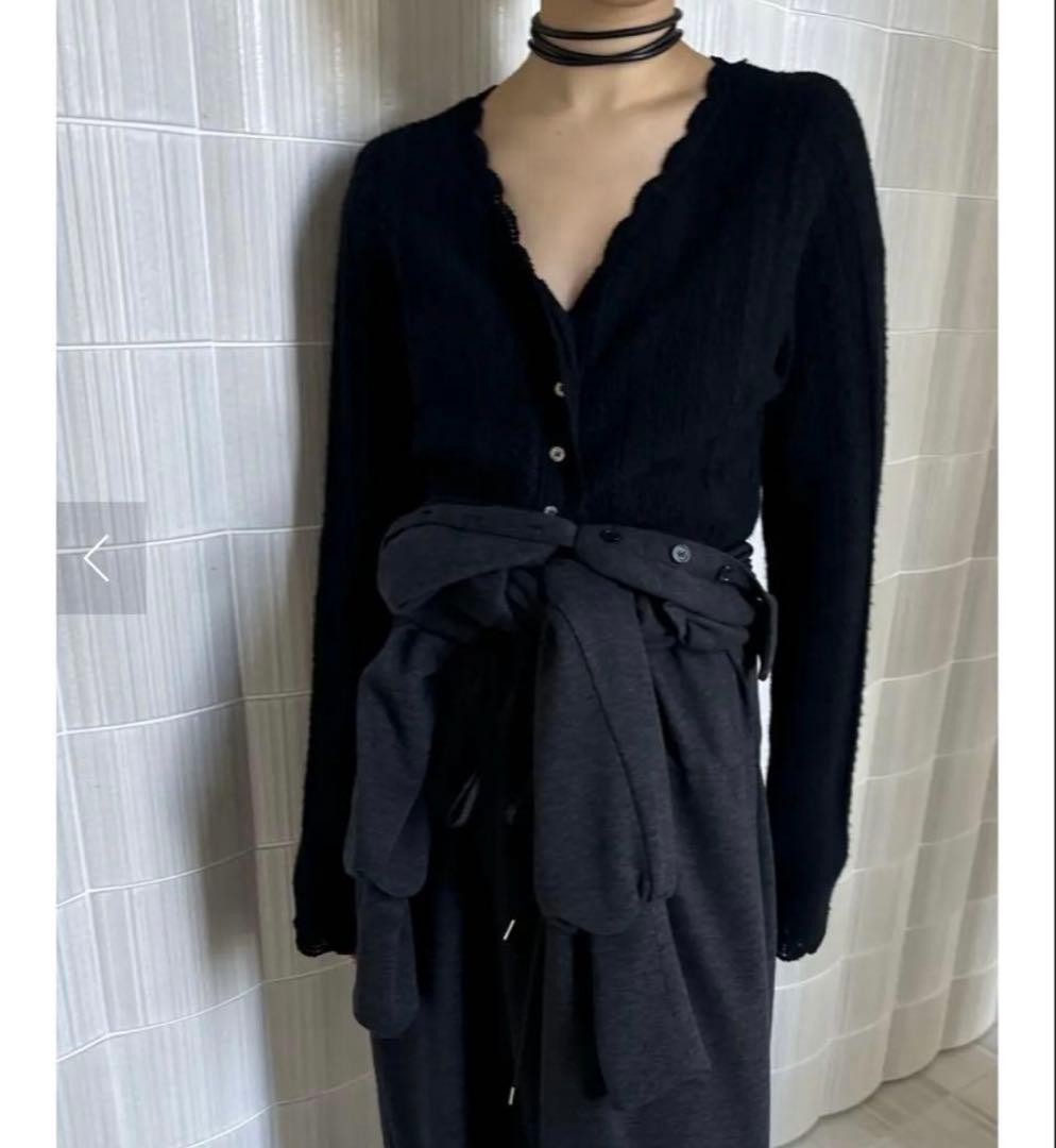 AMERI RELAX DRAWSTRING SWEAT DRESS Black M - image 8