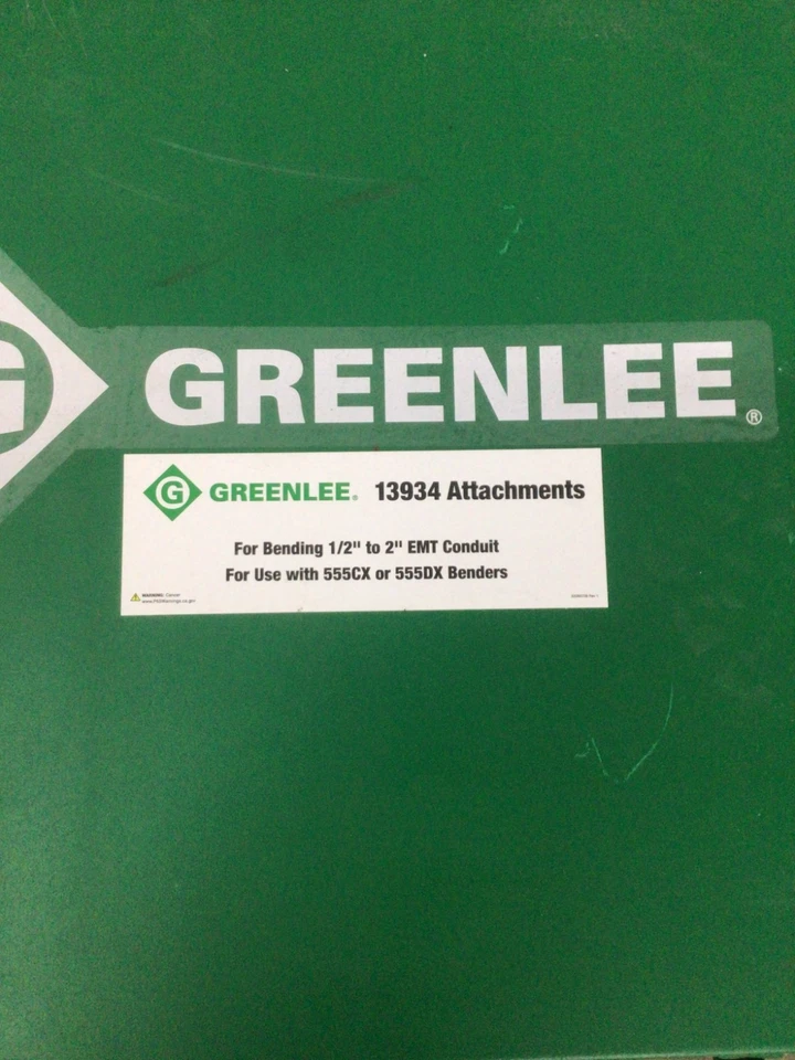 Greenlee 13934 EMT Shoe Group 1/2"-2" se adapta a 555CX, 555DX, 555C Bender 22PE99 Foto 3 de 4