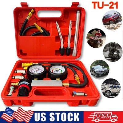 Multi-Function Cylinder Leak Down Tester Gasoline Engine Compression Gauge Test