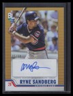 2023 Topps Big League Autographs Gold BLARS Ryne Sandberg Auto 35/50