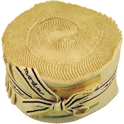 Bella Solids Natural Jelly Roll 40 2.5-inch Strips Moda Fabrics 9900JR 12