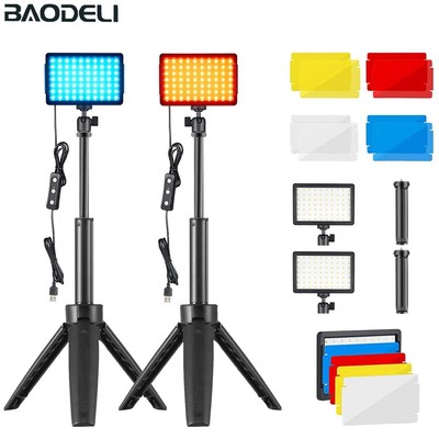 Fotografie LED Video Licht Panel Beleuchtung Fotostudio Lampe Kit für Live Shooting