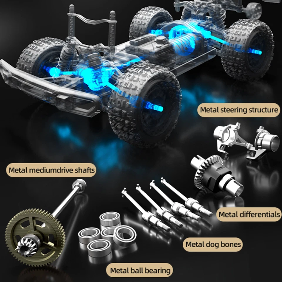 1/18 Brushless RC Short Course Truck Off-Road RC Monster Truck 4X4 RTR 18104PRRX - Image 4 of 4