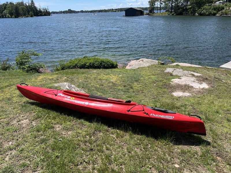 Used Red Wilderness Systems Pungo 120 Kayak. Used.
