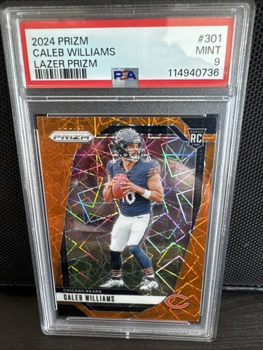 2024 Prizm Caleb Williams lazer RC #301 PSA 9 MNT