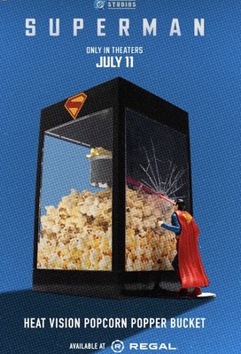 New Superman Movie Regal Cinema Heat Vision Popcorn Bucket Same