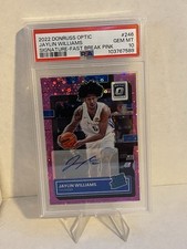 2022 Optic Basketball Jaylin Williams #246 Fast Break Pink Auto /25 OKC Thunder