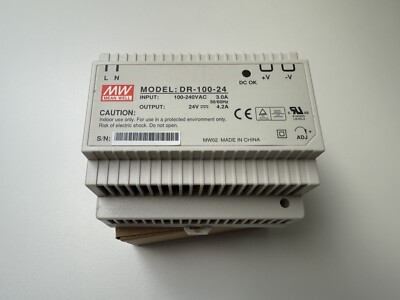 Mean Well DR-100-24 Netzteil 24V DC 4,2A NEU unbenutzt in OVP