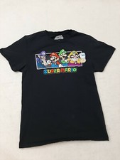 VTG Super Mario Brothers Retro short sleeve T Shirt Nintendo Black Adult Sz S