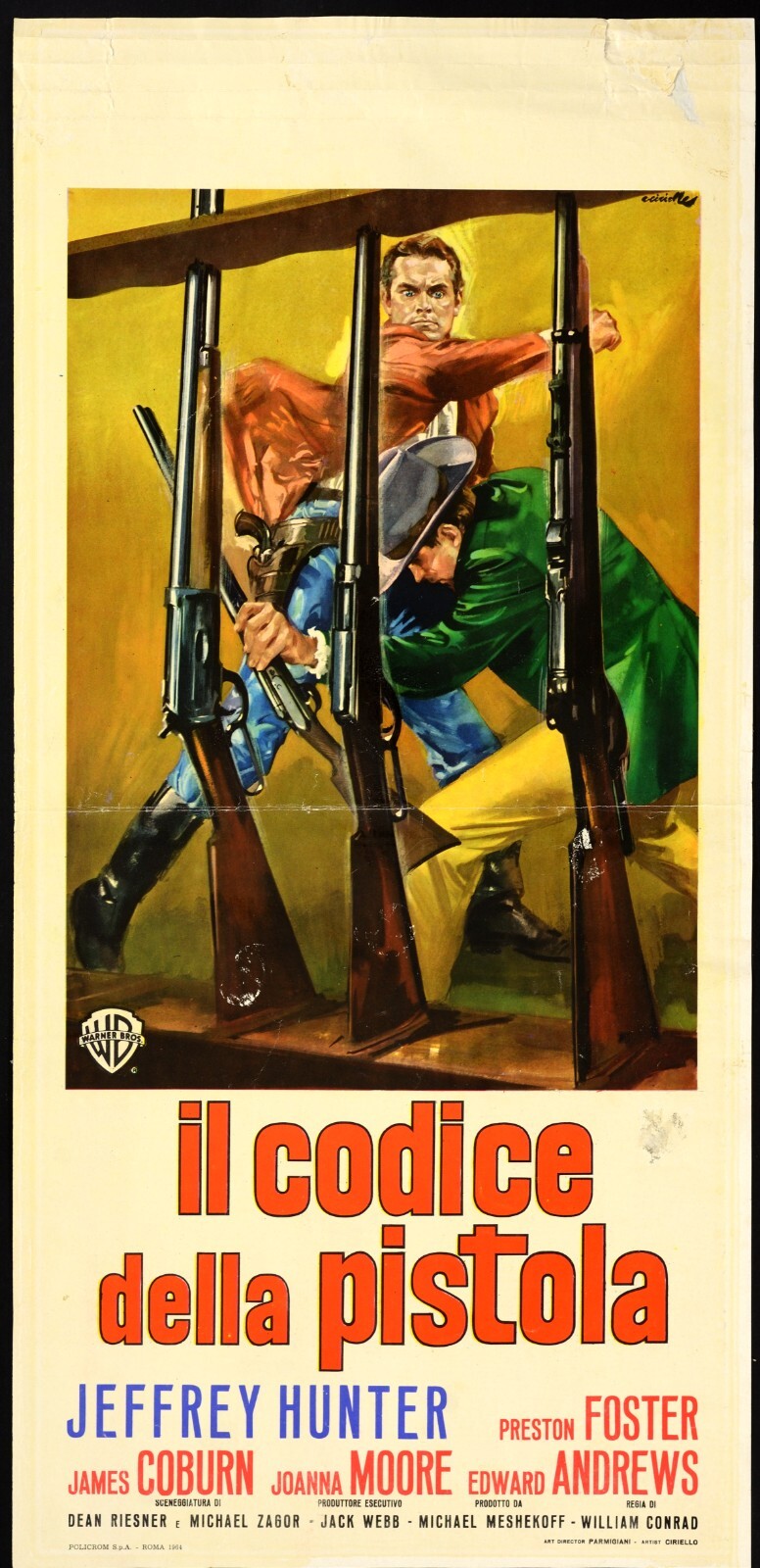 Locandina originale film Il codice della pistola (1963) - Regia di William Conrad