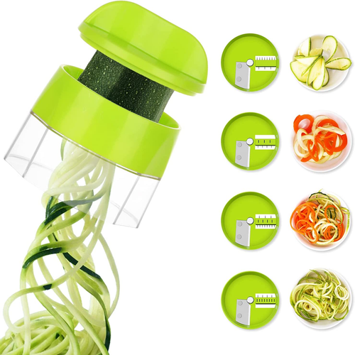 Spaghetti Di Zucchine Attrezzo 4 in 1 Affetta Verdure Taglia Verdure Spaghetti D - Foto 11 di 12