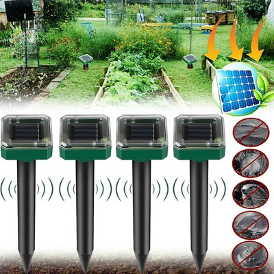 4/8X Solar Maulwurfschreck Wühlmausschreck Maulwurf Maulwurffalle Abwehr Maus DE