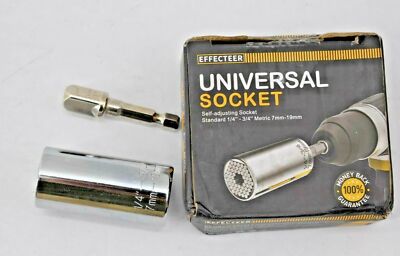 Effecteer Universal Self Adjusting Standard 1/4'' - 3/4'' Adapter Socket