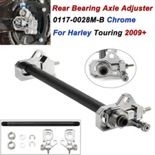 Rear Bearing Axle Adjuster Kit For Harley Electra Road Glide 0117-0028M-B Chrome