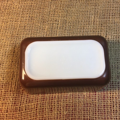 MCM Pyrex Old Orchard Brown 1.5 pint Refrigerator Dish 0502 small glass loaf pan - Picture 5 of 12