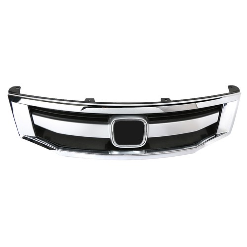 FOR 2008-10 HONDA ACCORD 4DR SEDAN CHROME TRIM JDM SPORT FRONT BUMPER MESH GRILL - Picture 6 of 6