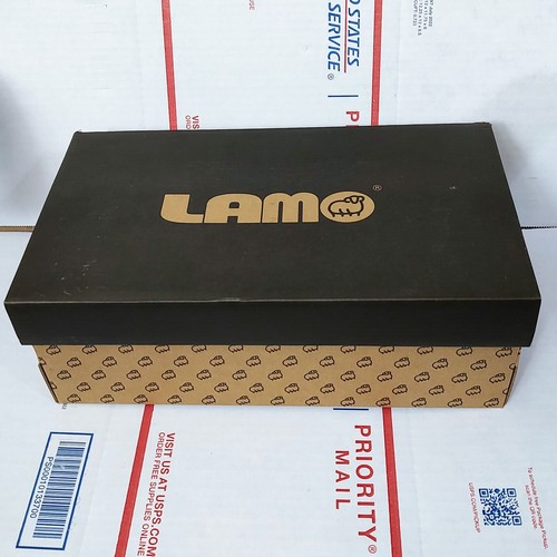 LAMO Men's Fleece Scuff Slippers Burton MU1812S Black - Small 7-8 - Sheepskin - Picture 2 of 7